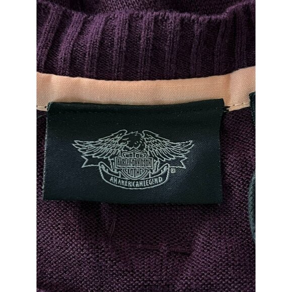 Harley Davidson Motorclothes Womens‎ Dark Purple Sweater Pure Viscose Size Large - Picture 6 of 10